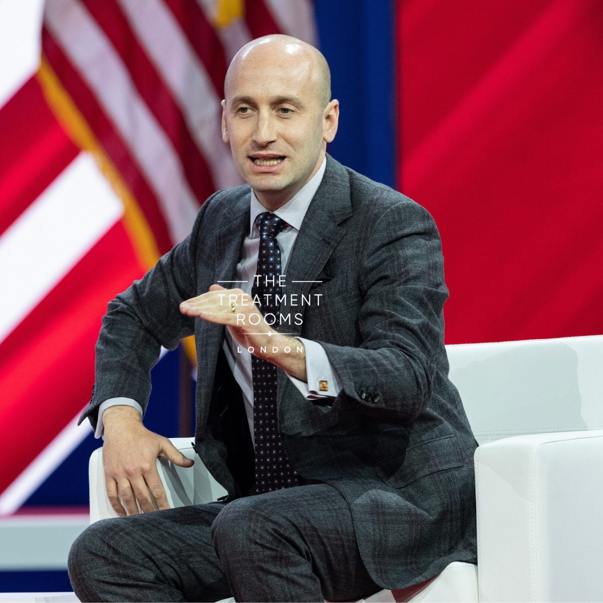 Stephen miller without a hair spray which when used in 2018 during CNN interview went viral online.